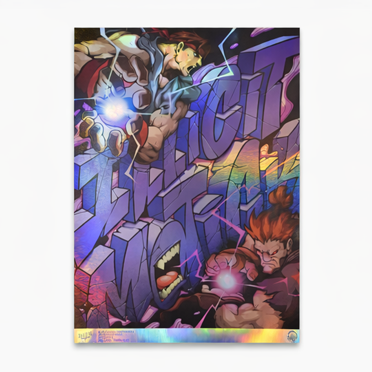 Poster holográfico ILLICIT x Motick